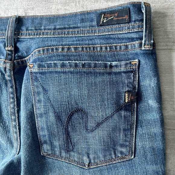 Citizens Of Humanity Dark Blue Wide Leg Jeans - Picture 7 of 11